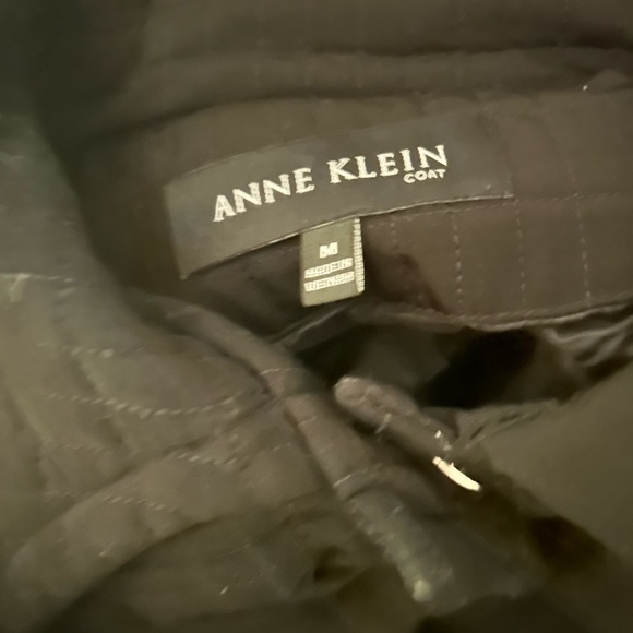 Anne Klein Black Coat Gold Button Closure Women Size M - Picture 2 of 10